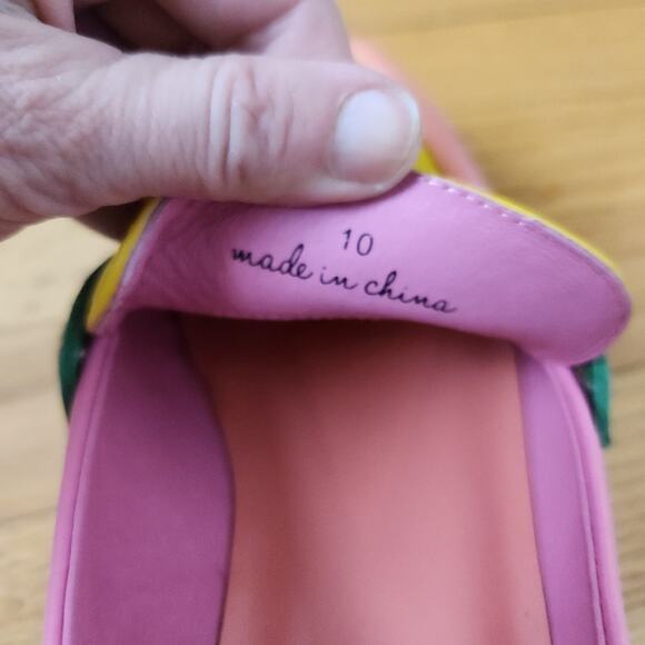 Charlotte Stone Adam Mismatch Rainbow Chunky Loafers Size 10 Womens Leather - Picture 7 of 14